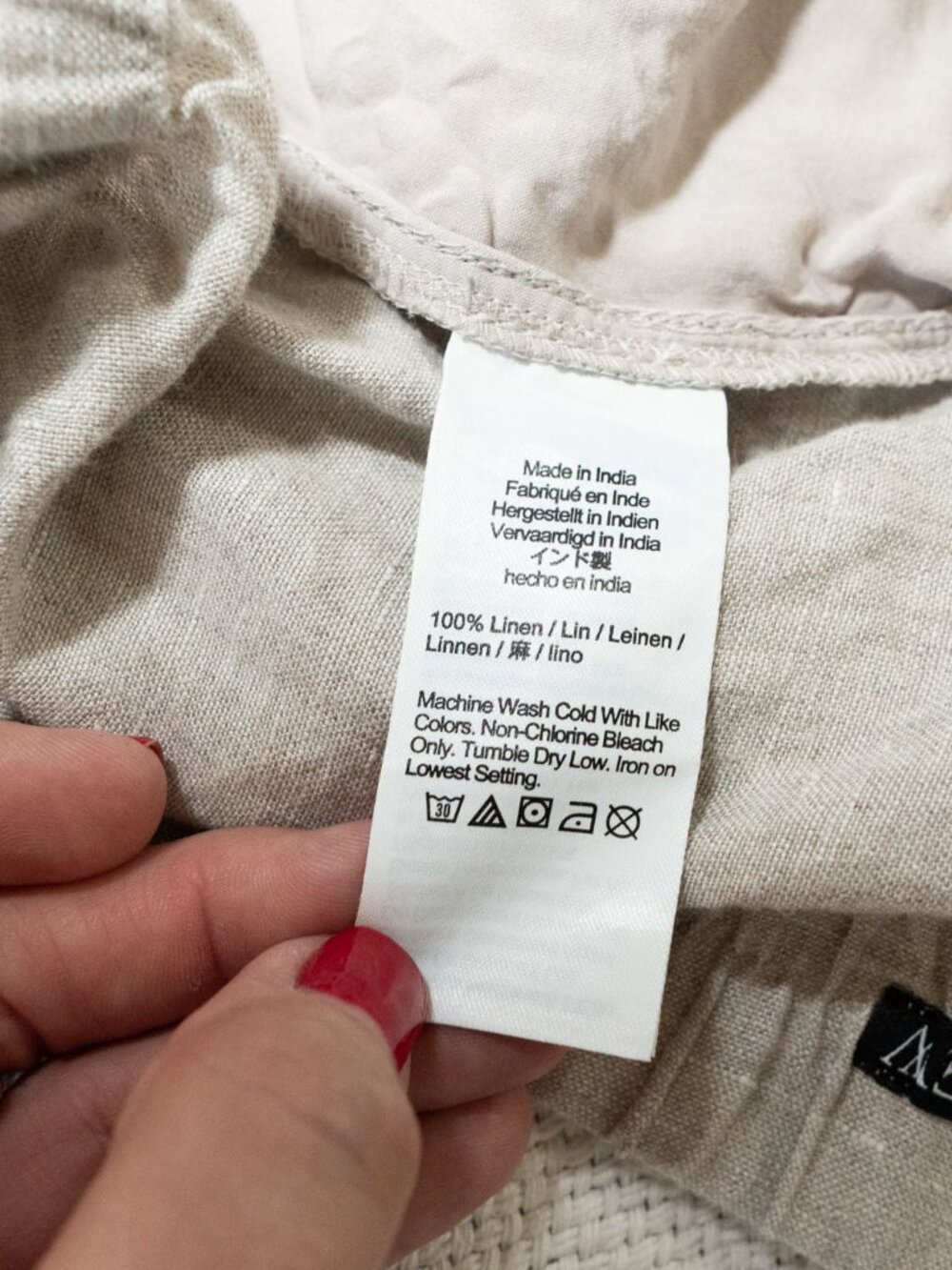 J Crew Womens L 100% Linen Shorts Oatmeal Beige Pull On Elastic Waist Coastal - Picture 14 of 15